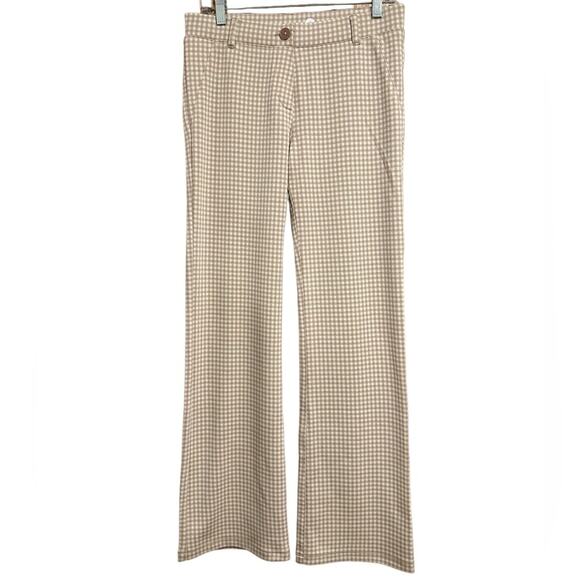 Betabrand Dress Pant Yoga Pants Straight-Leg Classic Taupe
Gingham Size Medium - Picture 7 of 9